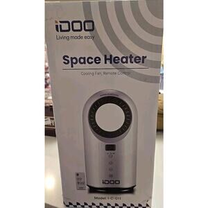 Idoo Space Heater Cooling Fan, Remote Control, Quiet, Timer, Swing New L-C-011